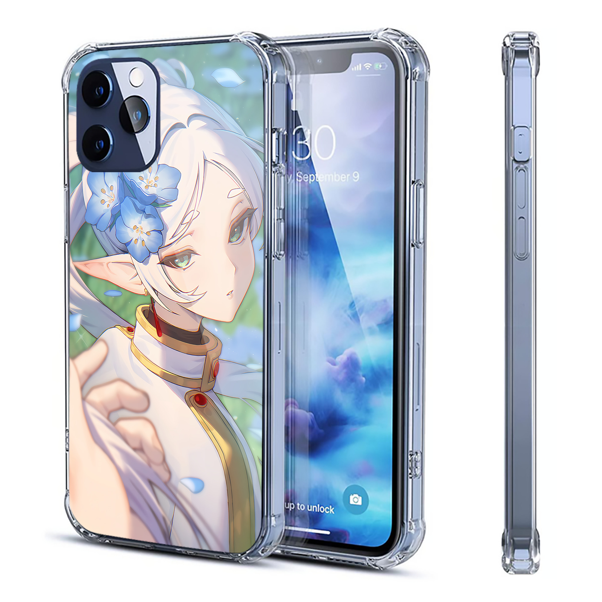 （画像用） 葬送のフリーレン Frieren 【iPhone 12シリーズ対応】透明スマホケース（クリアソフトケース）